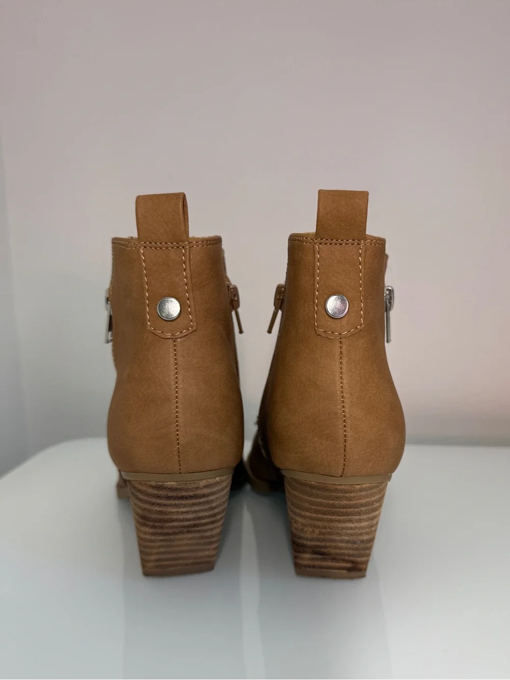 DV by Dolce Vita Kiki Tan Western Flared Heel Booties Women’s Size 7